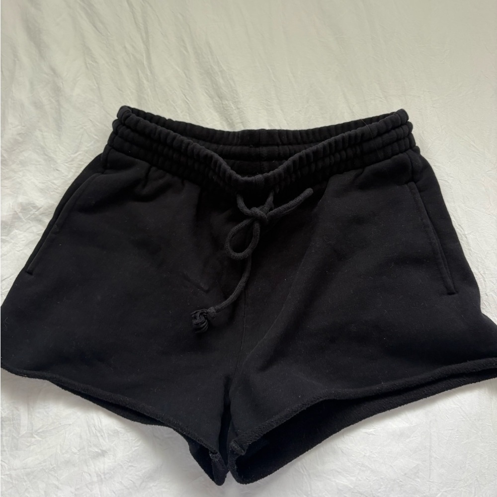 TNA Women's Black Cozy Fleece Shorts
